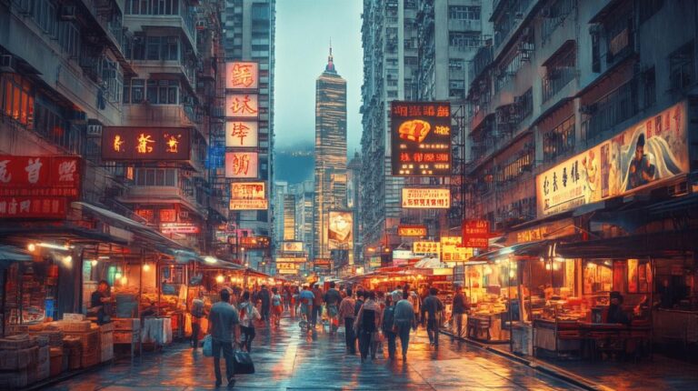 Alltag in Hong Kong: vivre et travailler dans une ville cosmopolite mit zwei wichtigen Sprachen