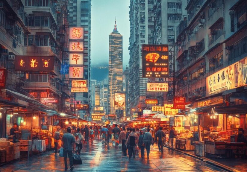 Alltag in Hong Kong: vivre et travailler dans une ville cosmopolite mit zwei wichtigen Sprachen